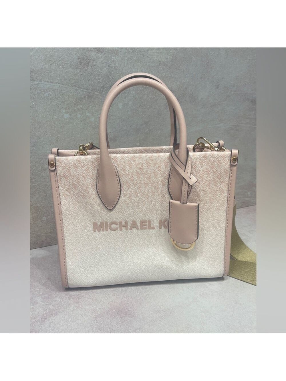 Michael Kors Mirella Small Tote & Matching Wallet Blush Pink Ombre - Picture 4 of 9